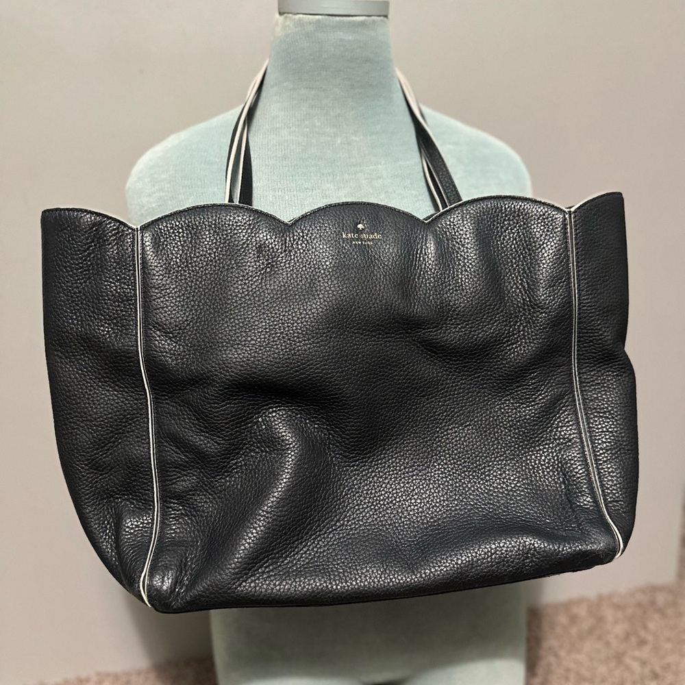 Kate Spade Black Leather Tote Bag
